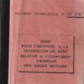 document technique SNCF equipement engins moteurs thermiques Materiel 1973